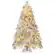 Front. Costway - 7 FT Pre-Lit Artificial Christmas Tree with 743 PVC & Pine Needles & PE Tips - Green/White.