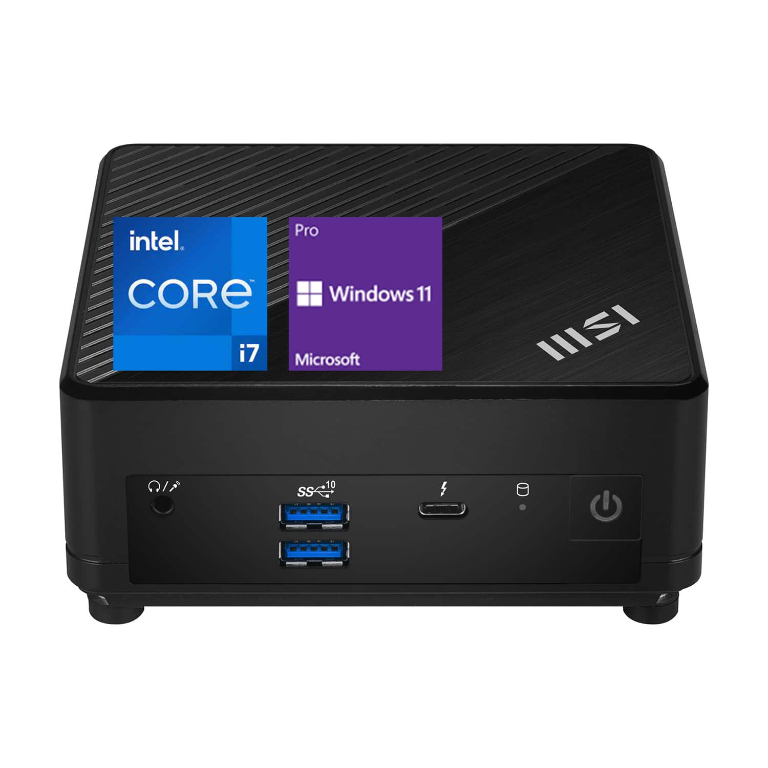 MSI - Cubi 5 Desktop - Intel Core i7-1255U with 16GB RAM – 512GB SSD - Windows 11 Pro – - Black