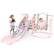 Front. Costway - Costway Toddler Slide and Swing Set 4-in-1 Indoor Playground with Extended Slide & Swing - Pink.