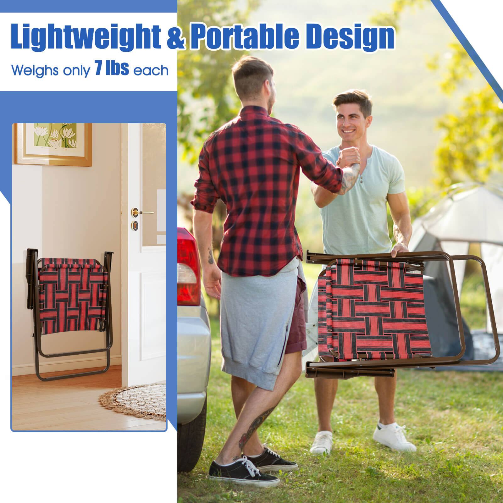 Lightweight & Portable Design  
Weighs only 7 lbs each