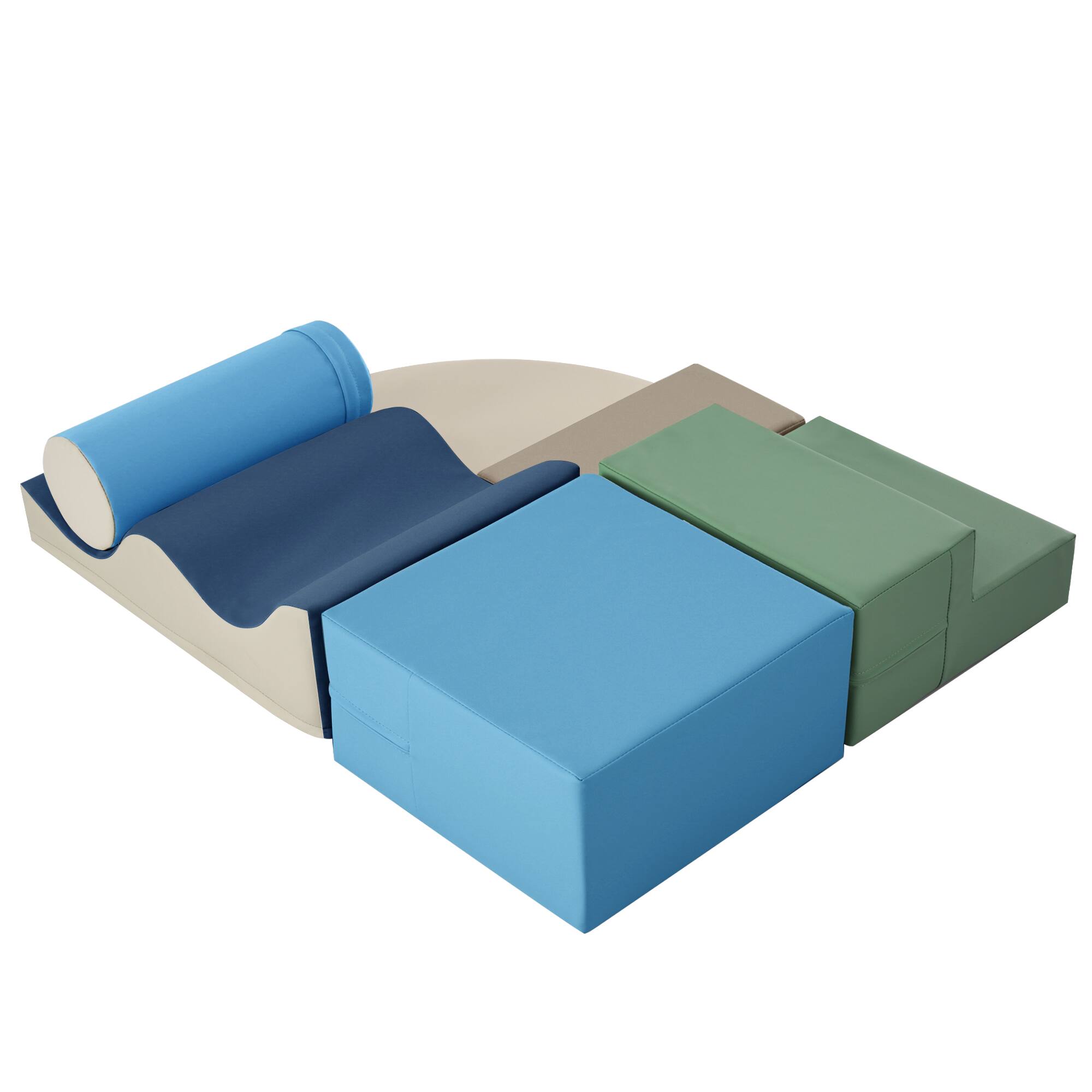 Alt View 9. Siljoy - 6-in-1 Soft Foam Climb & Crawl Playset, Kids Indoor Play Structure, Velcro Fastening, Easy Clean, for Toddlers - Colorful.