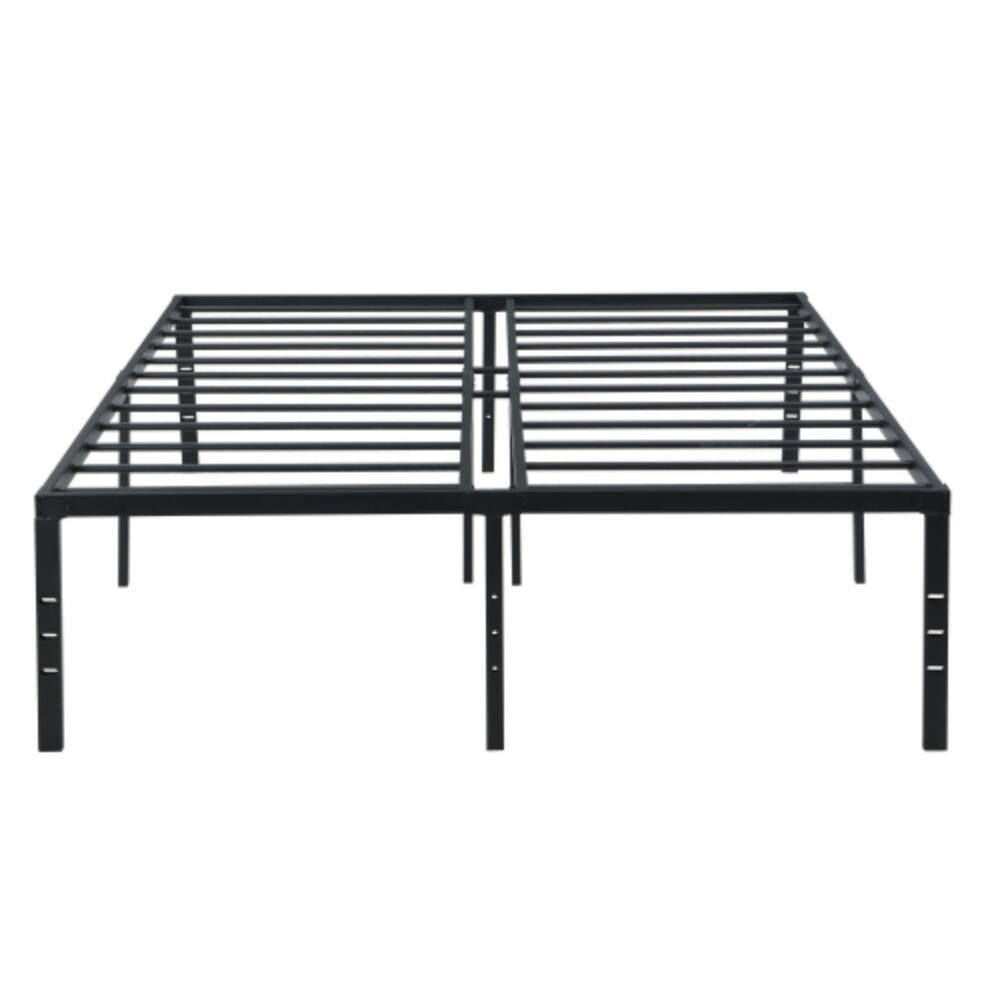 Alt View 1. LUCKY ONE - King Size Heavy Duty Metal Bed Frame, Reinforced Steel Slats, Noise-Free, No Box Spring Needed, Under-Bed Storage - Black.