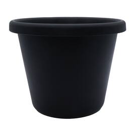 The HC Companies - 17 Inch Round Classic Planter, Plastic Plant Pot, Black