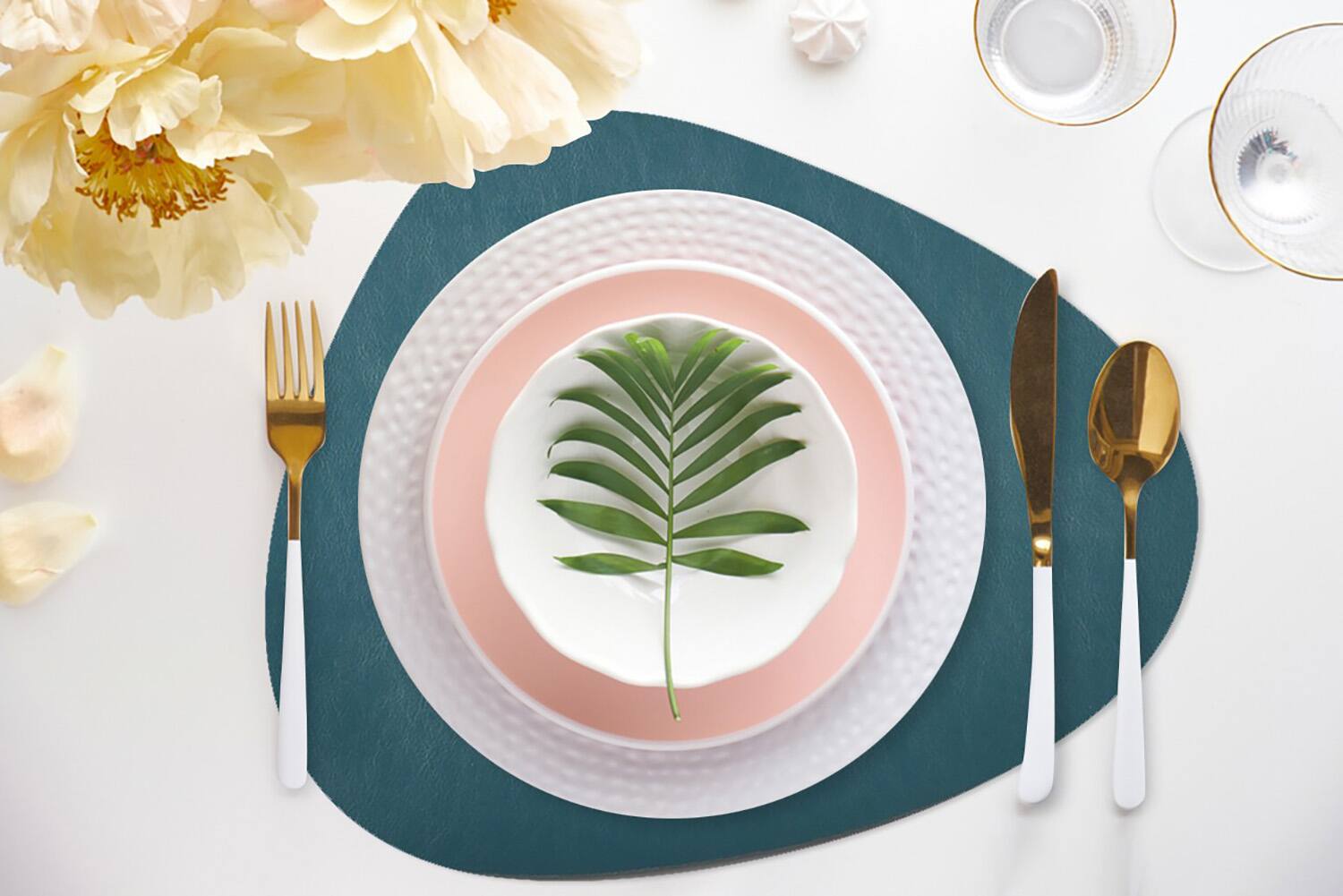 Alt View 1. Frieling - Davanti by  Mattola Placemats, Set of 6, Pine Green - Pine Green.