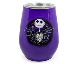 Disney - Nightmare Before Christmas Jack Skellington Stainless Steel Tumbler | 10 Ounces - Purple