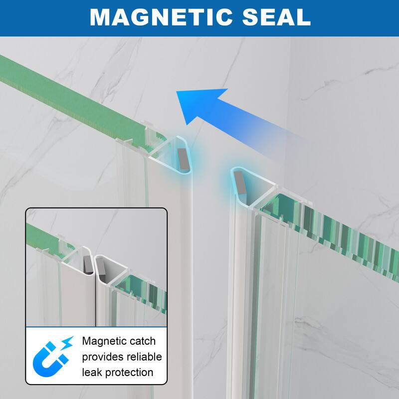 MAGNETIC SEAL  
Magnetic catch provides reliable leak protection