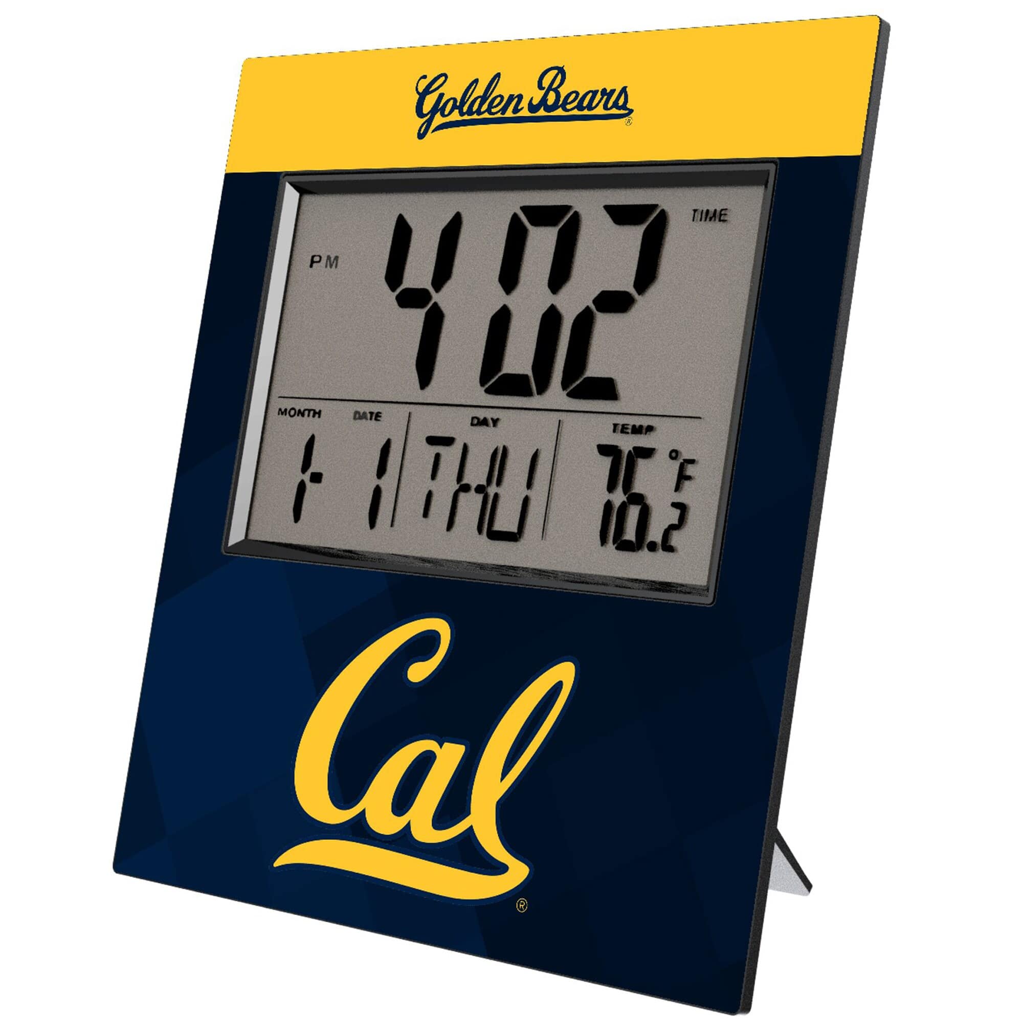Golden Bears

TIME 4:02 PM

MONTH 1 DATE 1 DAY THU TEMP 76°F

Cal®