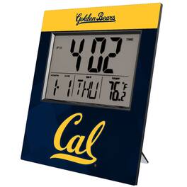 Keyscaper - Cal Bears Wordmark Color Block Digital Desk Clock - Multicolor