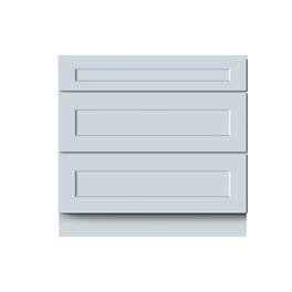 Boyel Living - Drawer Base Cabinets 34.5.Wx24in.H Ready to Assemble Kitchen Cabinets 3Drawers - DOVE GRAY
