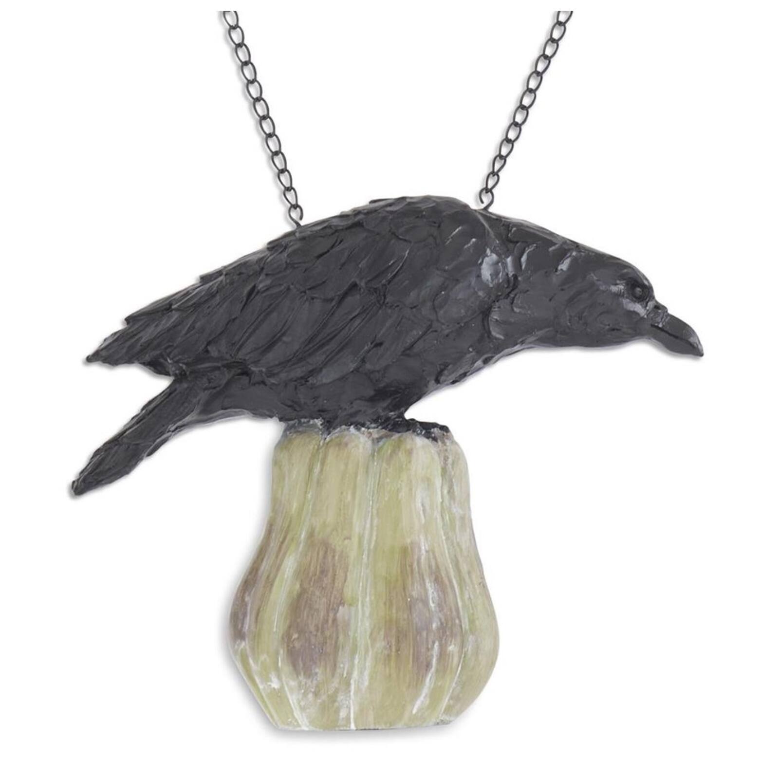 K&K Interiors - Black Crows on White Pumpkin Resin Halloween Arrow Replacement Sign 9.75 inch - Arrow Sold Separately - Multicolor price history on PriceWatchPro