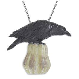 K&K Interiors - Black Crows on White Pumpkin Resin Halloween Arrow Replacement Sign 9.75 inch - Arrow Sold Separately - Multicolor