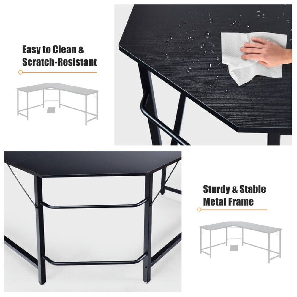 Easy to Clean & Scratch-Resistant  
Sturdy & Stable Metal Frame