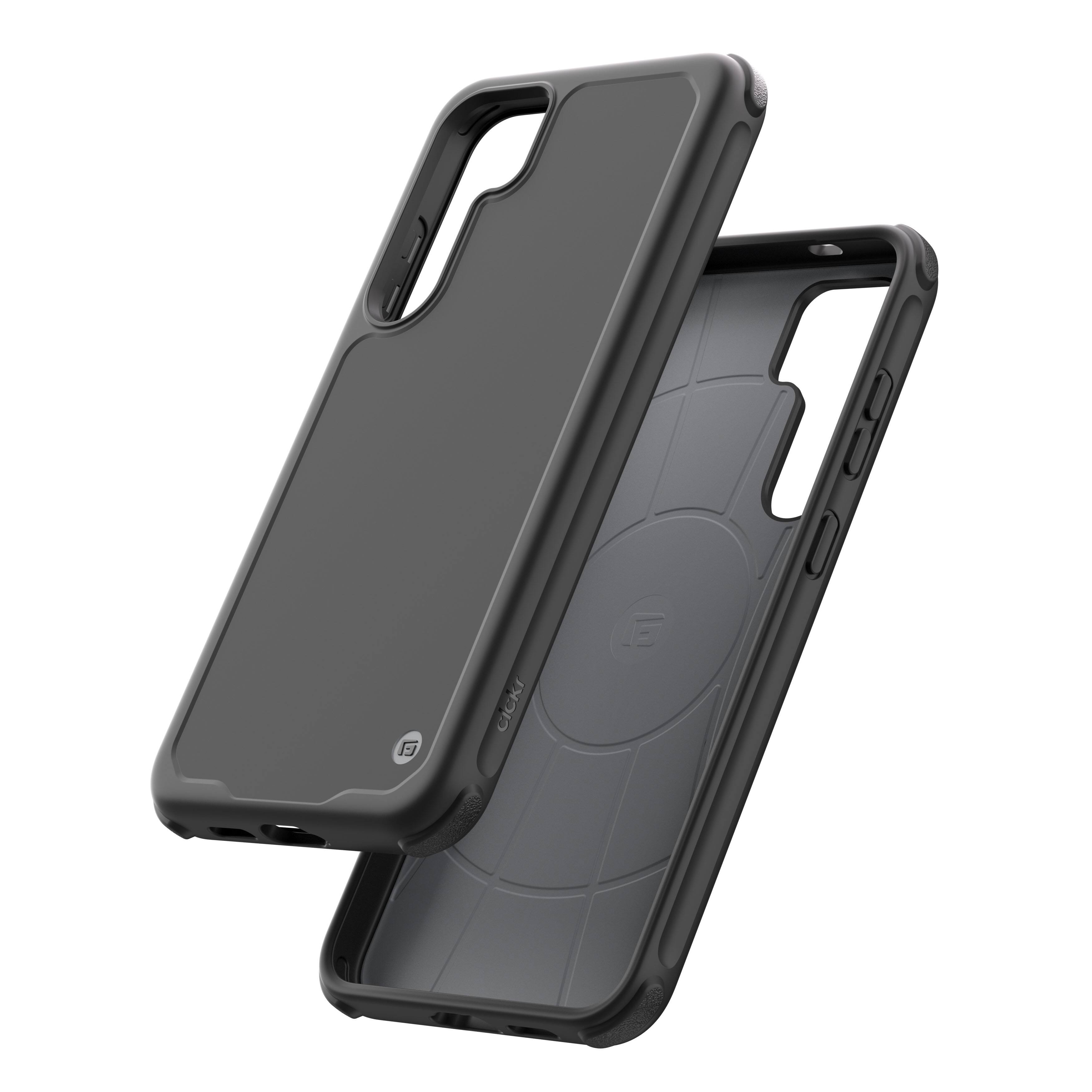 Left. CLCKR - Carbon Case for Samsung Galaxy S24 Plus - Black.