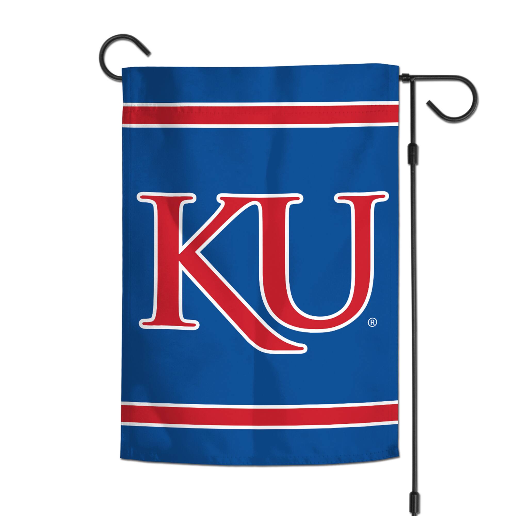 Alt View 1. WinCraft - Kansas Jayhawks 12" x 18" Double-Sided Garden Flag - Multicolor.