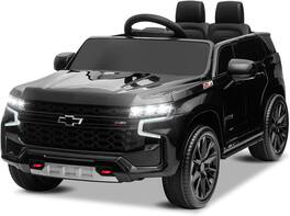Winado - Kids 12V Licensed Chevrolet Tahoe Ride on Car, Electric Battery Powered Ride on Car Toy with Remote Control, LED Light - Black