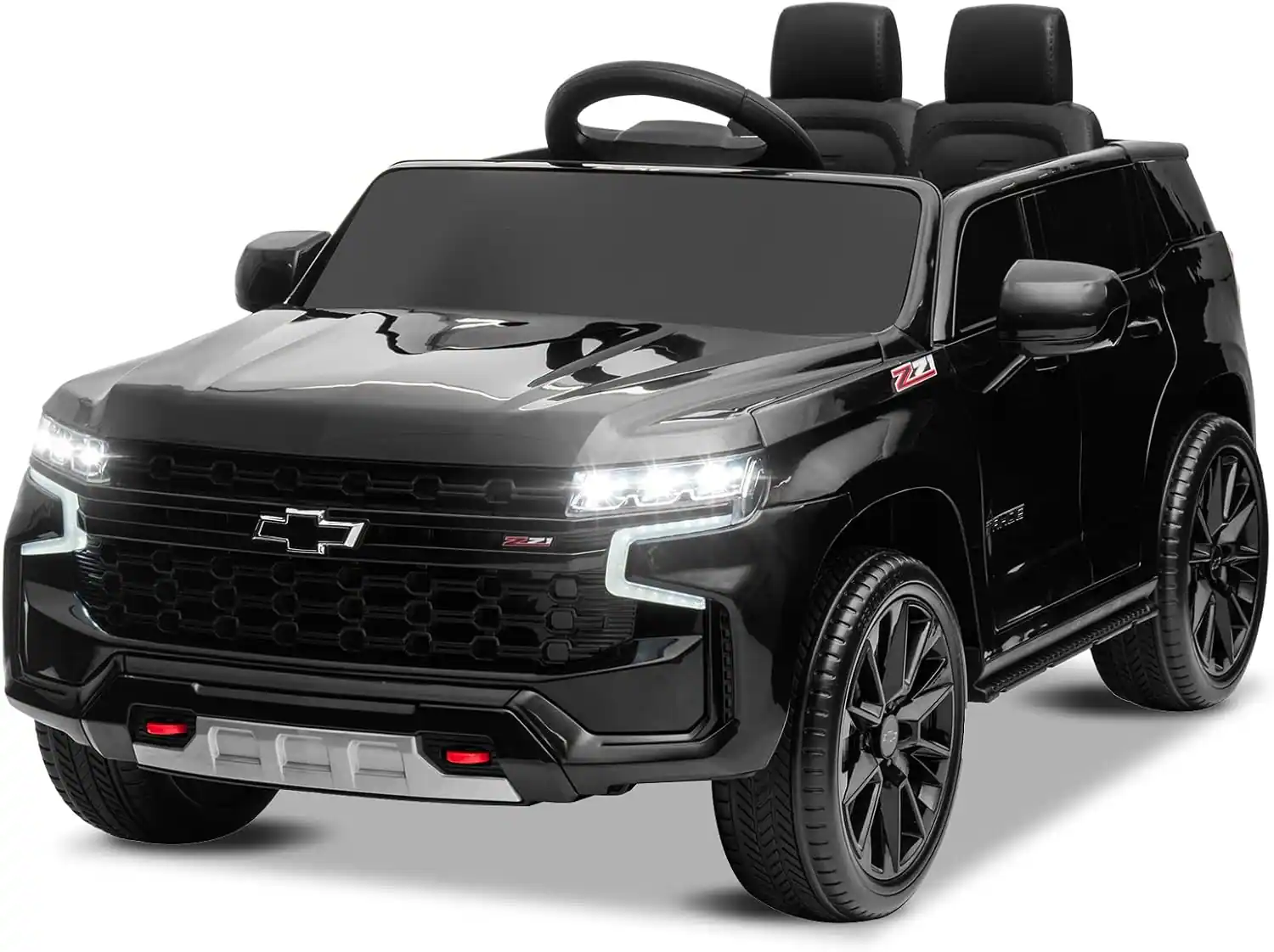 Front. Winado - Kids 12V Licensed Chevrolet Tahoe Electric Battery Ride on Car Toy Gift w/Remote - Black.