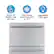 The image shows a refrigerator with a dual zone feature that can hold 20 bottles and 80 cans. The cooling system is adjustable, allowing it to cool from 32°F to 72°F. Additionally, the refrigerator has a LED light that can be turned on or off.
