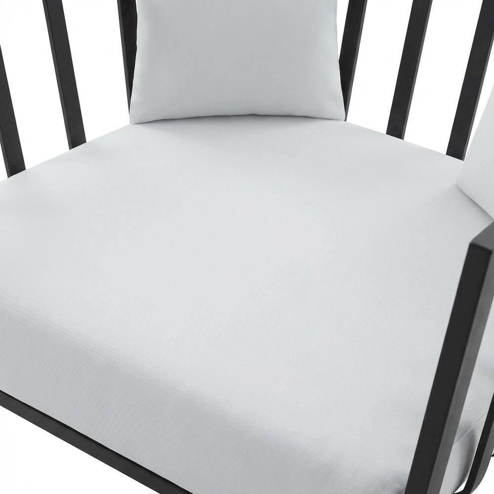 Alt View 1. Outdoor Escape - Outdoor Patio Aluminum Armchair For Lounge Relaxation - Gray.