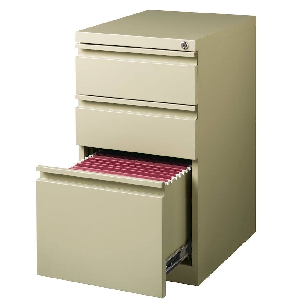Alt View 2. Hirsh - Hirsh 20" Deep Mobile Pedestal File Cabinet 3 Drawer Box-Box-File, Putty - Beige.