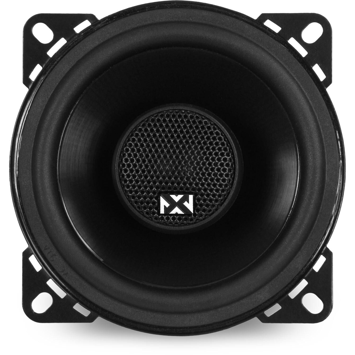 Angle. NVX - VSP4 450W Peak (150W RMS) 4in V-Series 2-Way Coaxial Car Speakers with Silk Dome Tweeters.