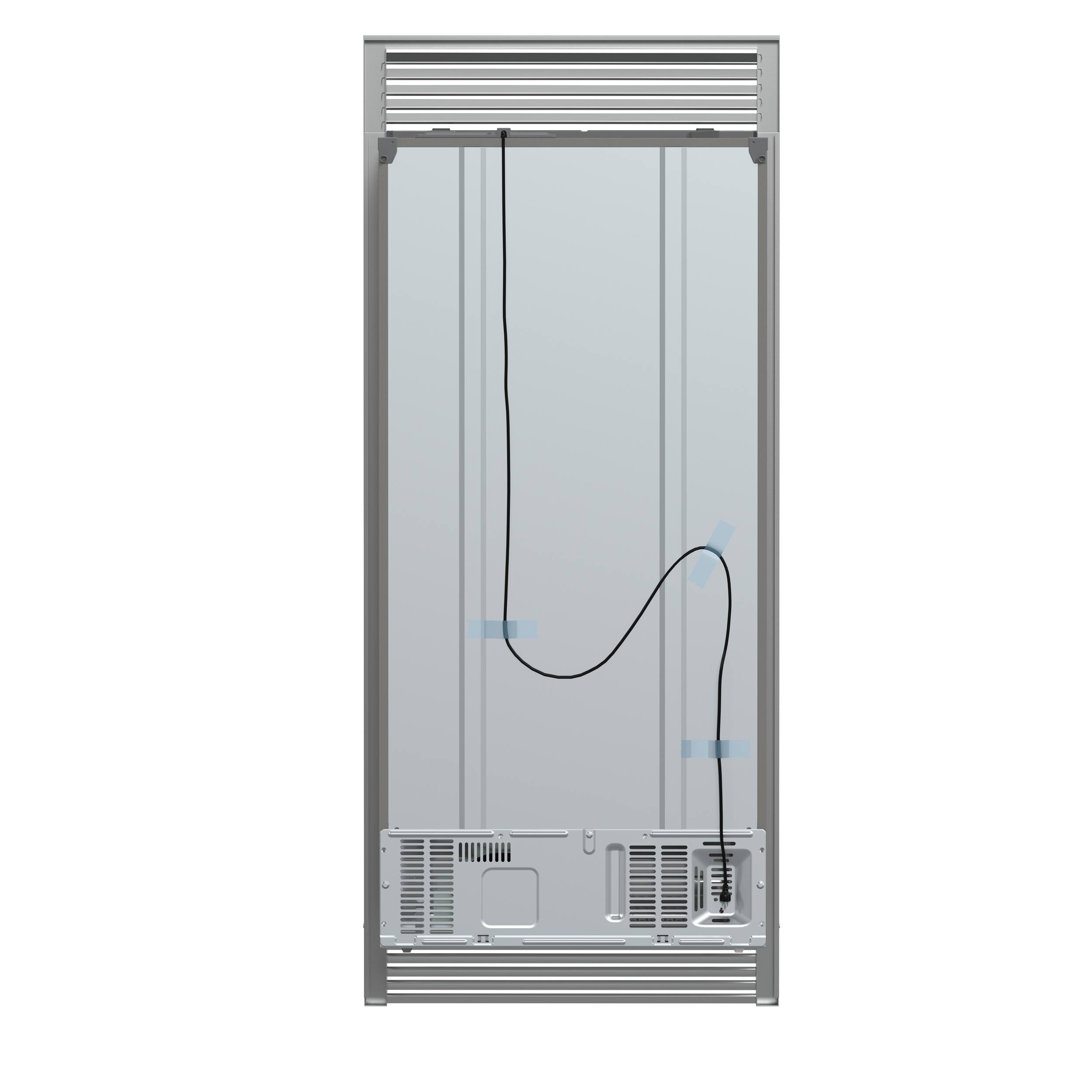 Back. Forno Appliances - Salerno 15.6 Cu. Ft. Side-by-Side Refrigerator with Decorative Grill Trim - Stainless Steel VCM.