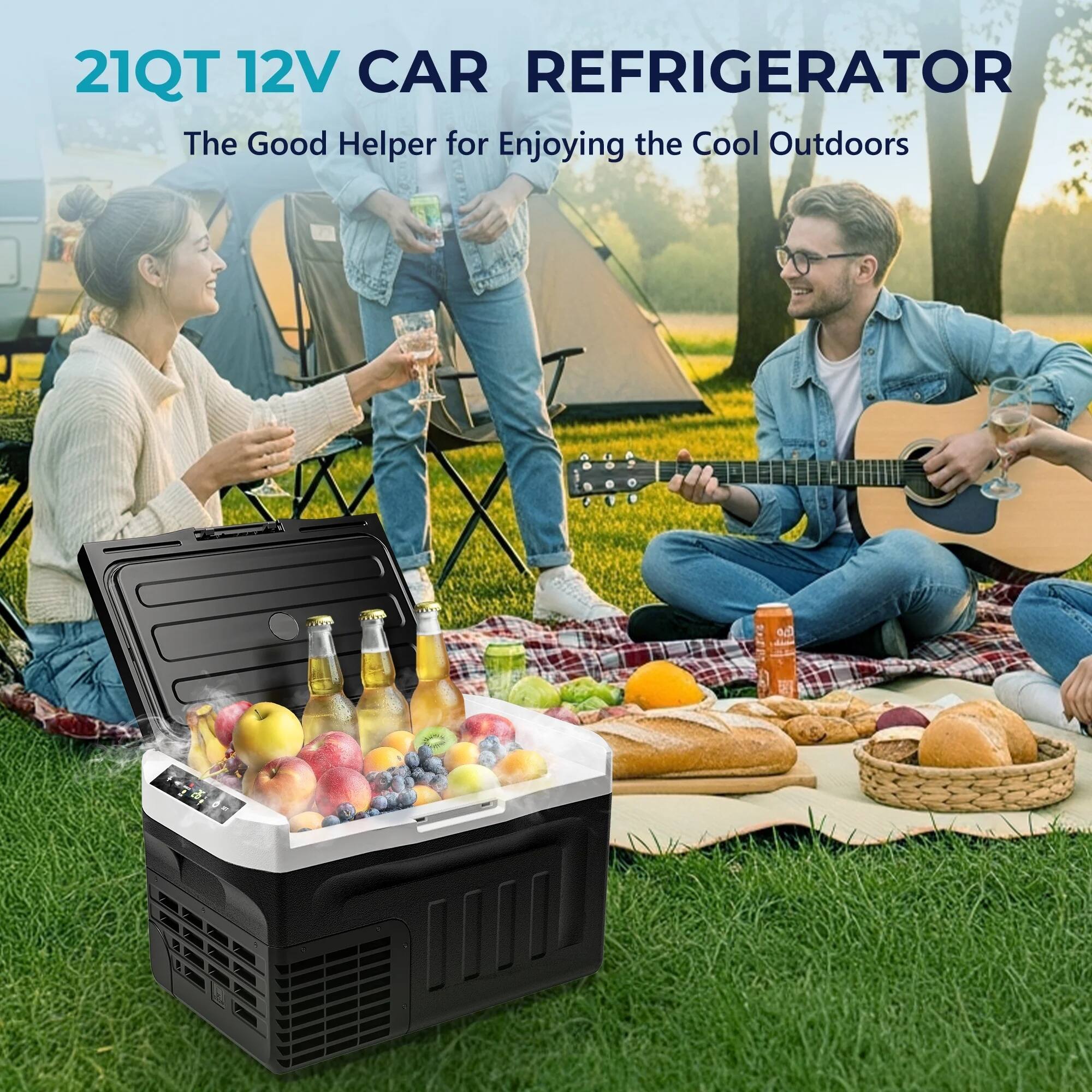 21QT 12V CAR REFRIGERATOR  
The Good Helper for Enjoying the Cool Outdoors
