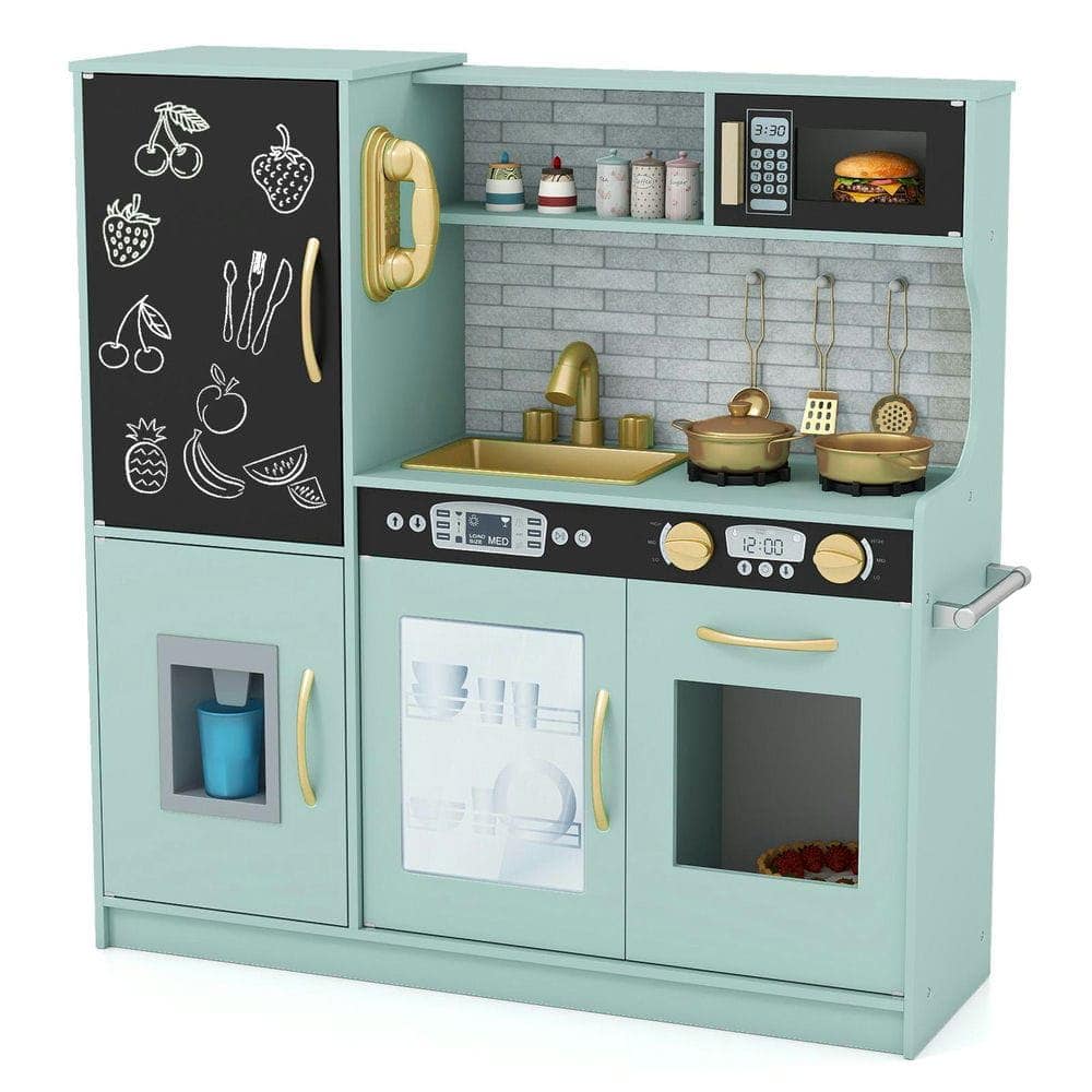 Resenkos - Toddler Pretend Play Kitchen for Ages 3-6 - Kids Role-Play Toy - Green