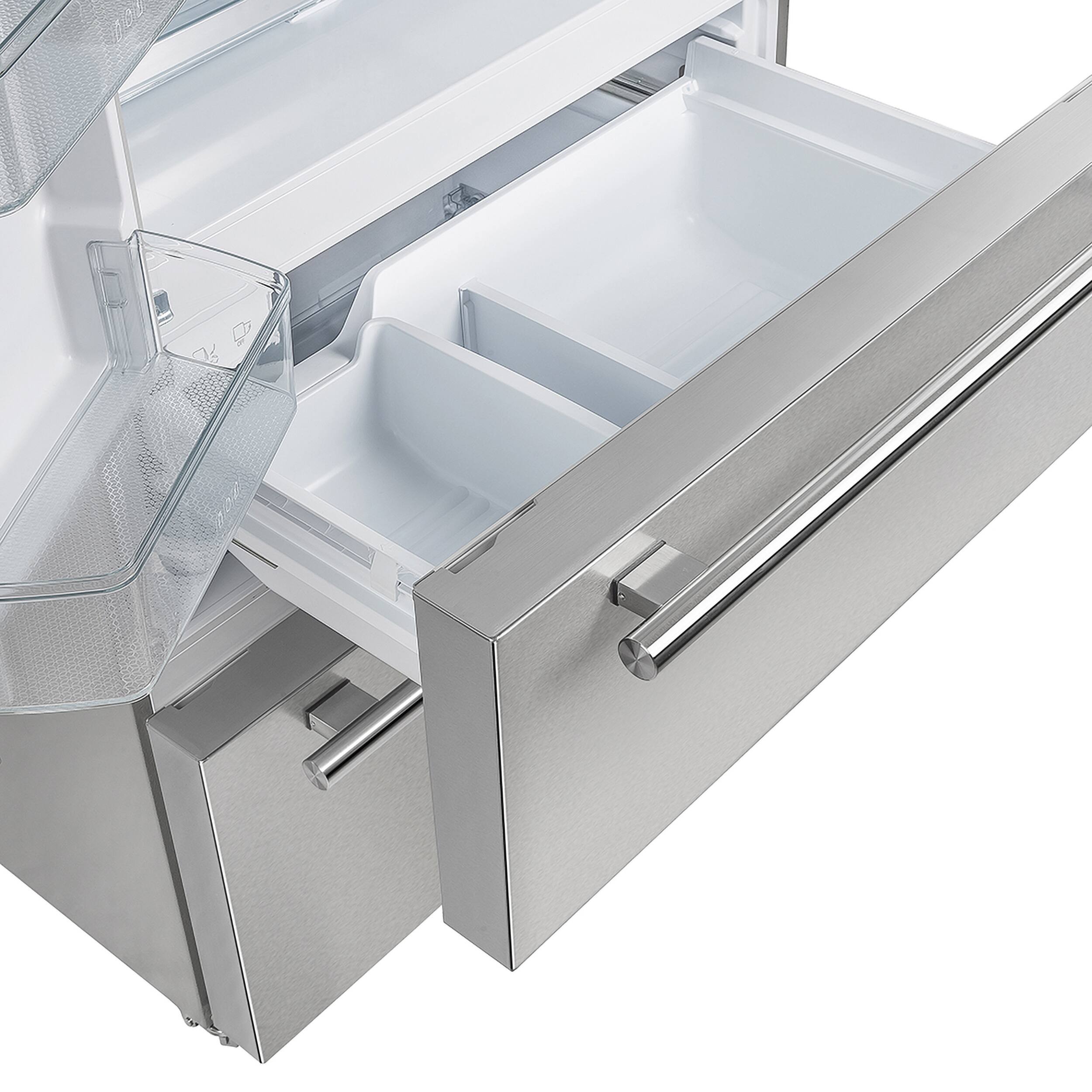 Alt View 8. Forno Appliances - Moena 19.2 Cu. Ft. French Door Refrigerator - Stainless Steel.