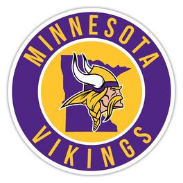 Fan Creations - Minnesota Vikings 15" State Circle Sign - Multicolor