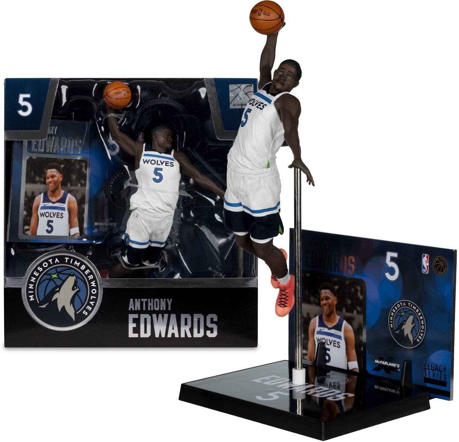 McFarlane's SportsPicks - NBA 7" Posed Figure - Anthony Edwards (Minnesota Timberwolves) - COLLECTIBLES