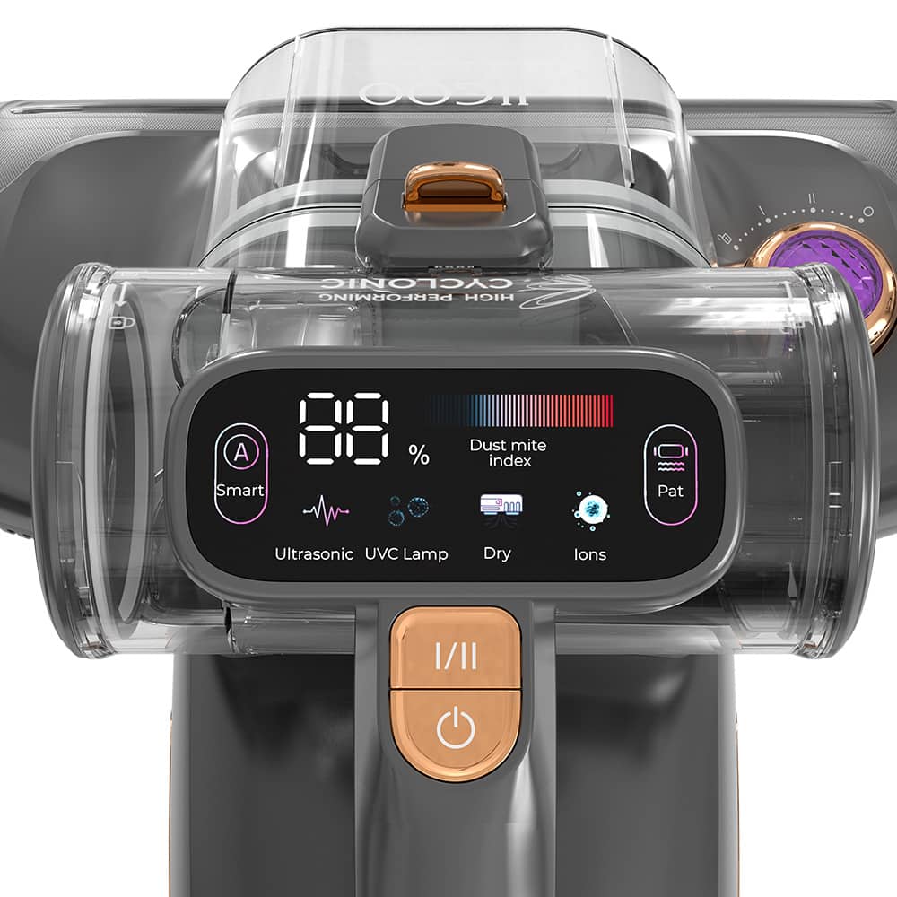 OOSH Cyclonic Performing HDIH % Dust mite index Smart - Ultrasonic UVC Lamp 000 Dry . lons Pat I/II