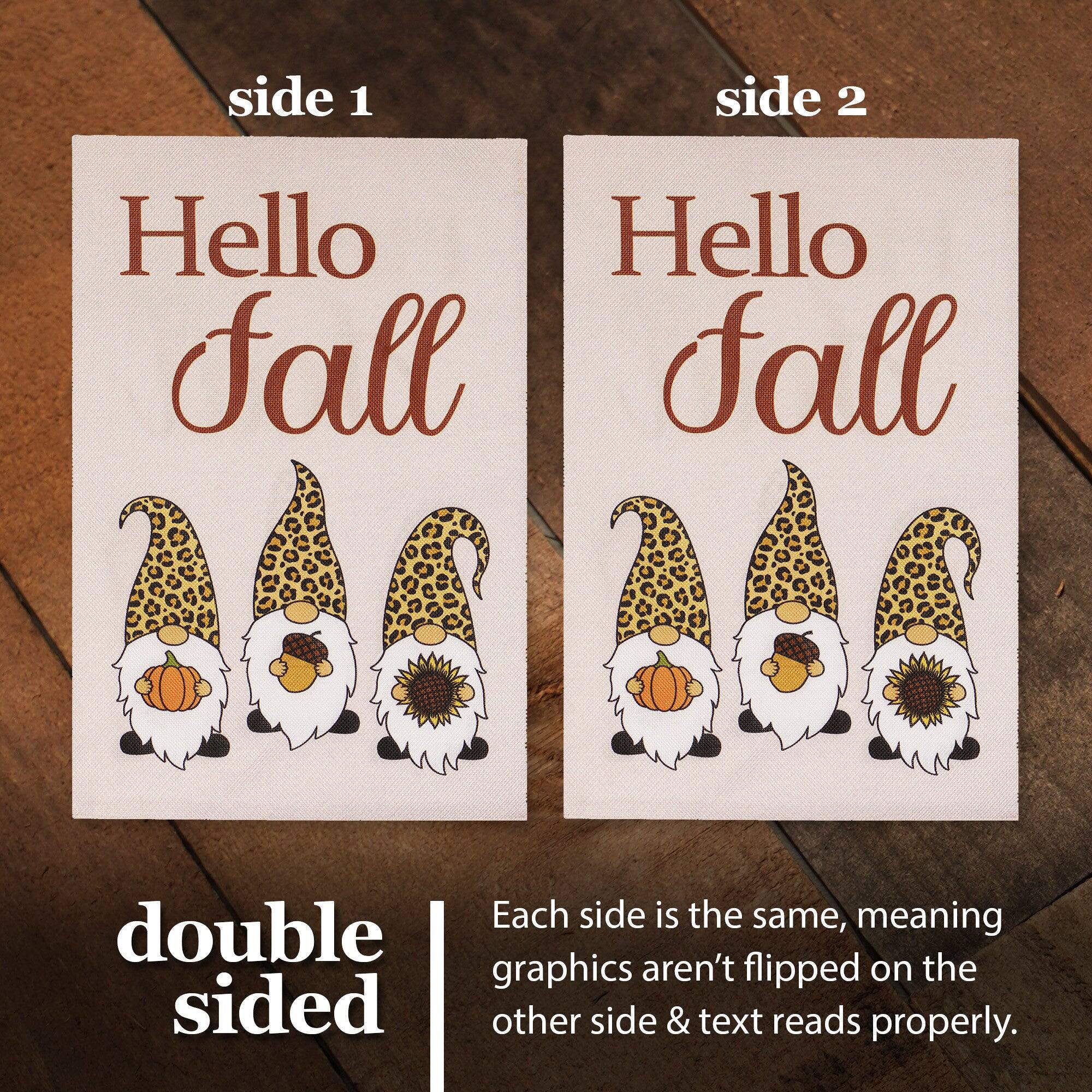 side 1 side 2 Hello fall Hello fall Each side is the same, meaning double graphics aren't flipped on the other side & text reads properly.