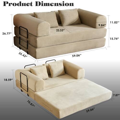 Product Dimension: 11.02" 9.84" 26.77" 25.53" 15.74" 35.43" 59.06" 18.59" 70.87" 59.06" 7.87"