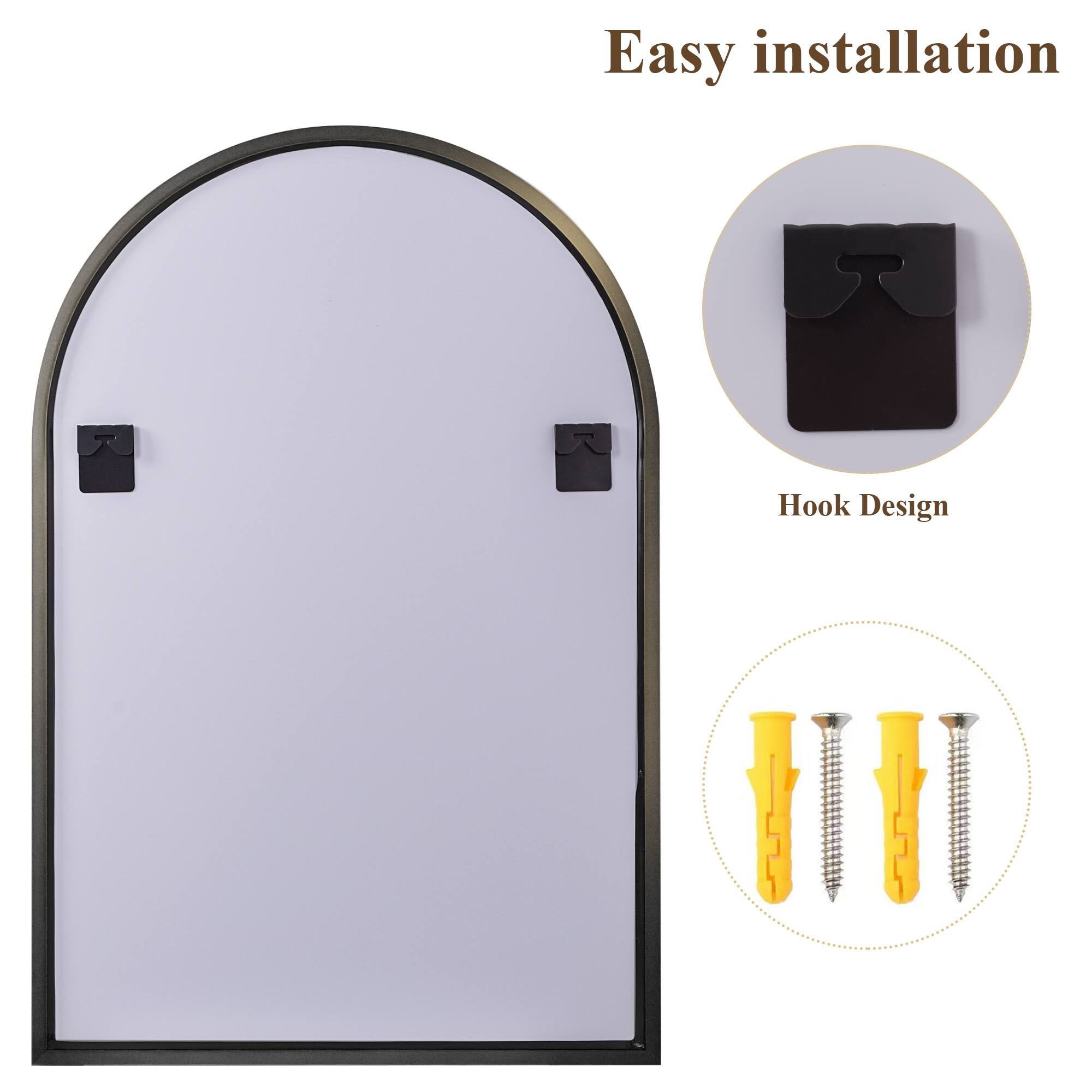 Easy installation  
Hook Design