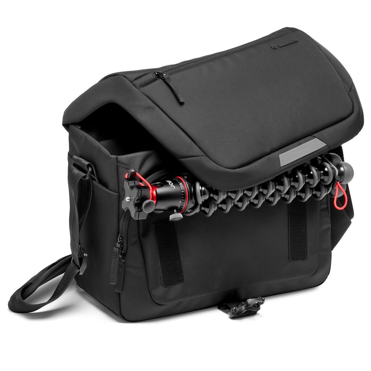 Alt View 1. Manfrotto - Manfrotto Advanced III Messenger Shoulder Bag for DSLR/CSC/Drone, 14" Laptop Compartment, Medium, Black.