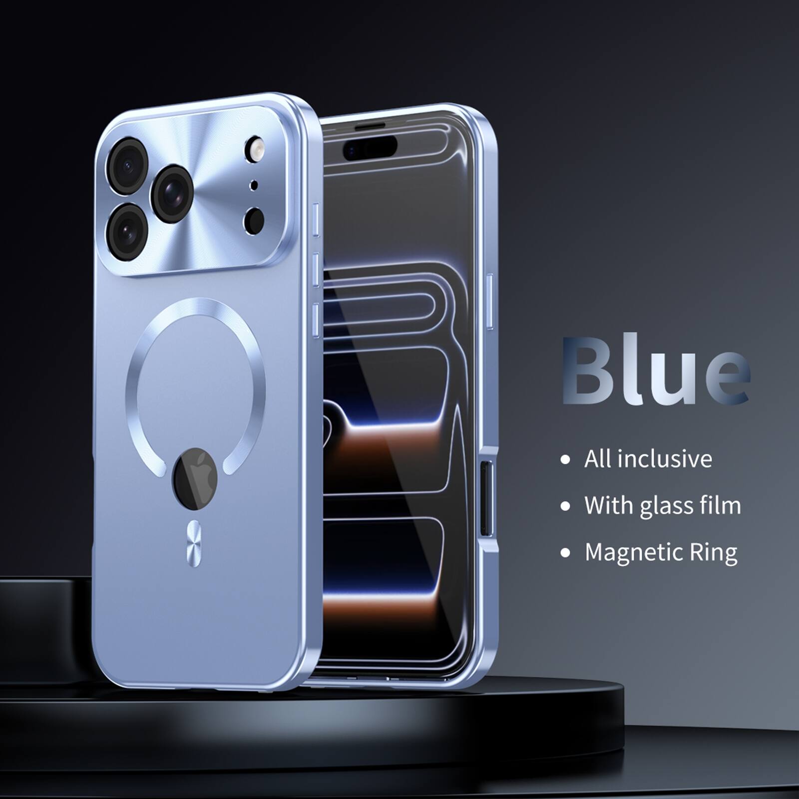 Blue All inclusive  
With glass film  
Magnetic Ring