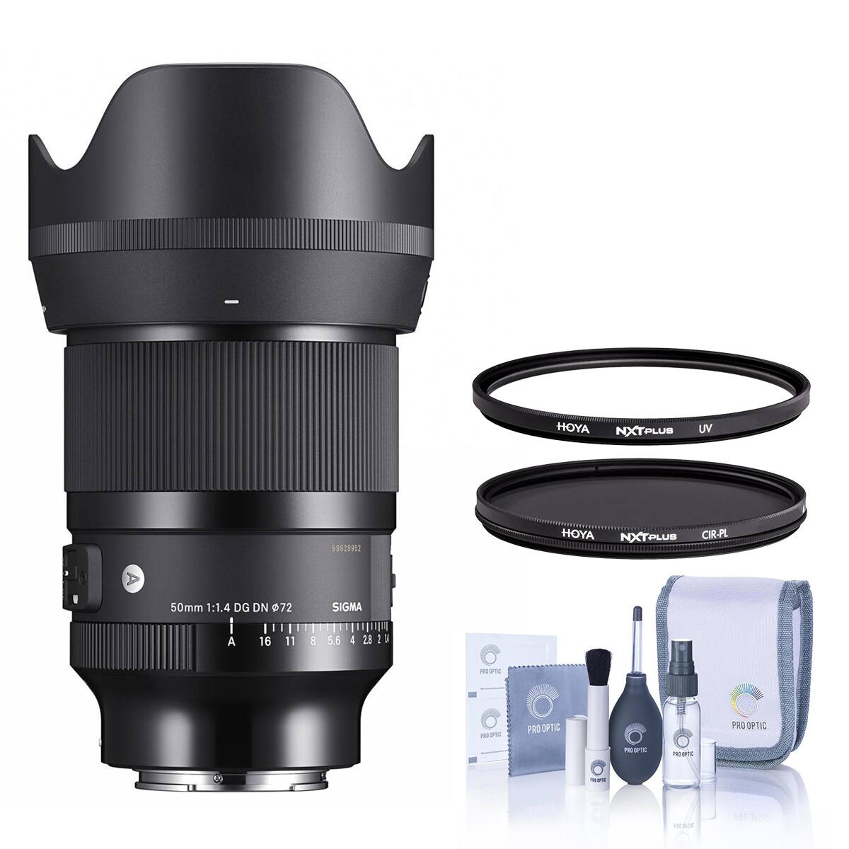 HOYA NXTPLUS  
UV  
HOYA NXTPLUS CIR-PL  
50mm 1:1.4 DG DN 72 I A 16 11  
8  
SIGMA 5.6 4 28 2U  
PRO OPTIC  
PRO OPTIC  
PRO OPTIC  
PRO OPTIC