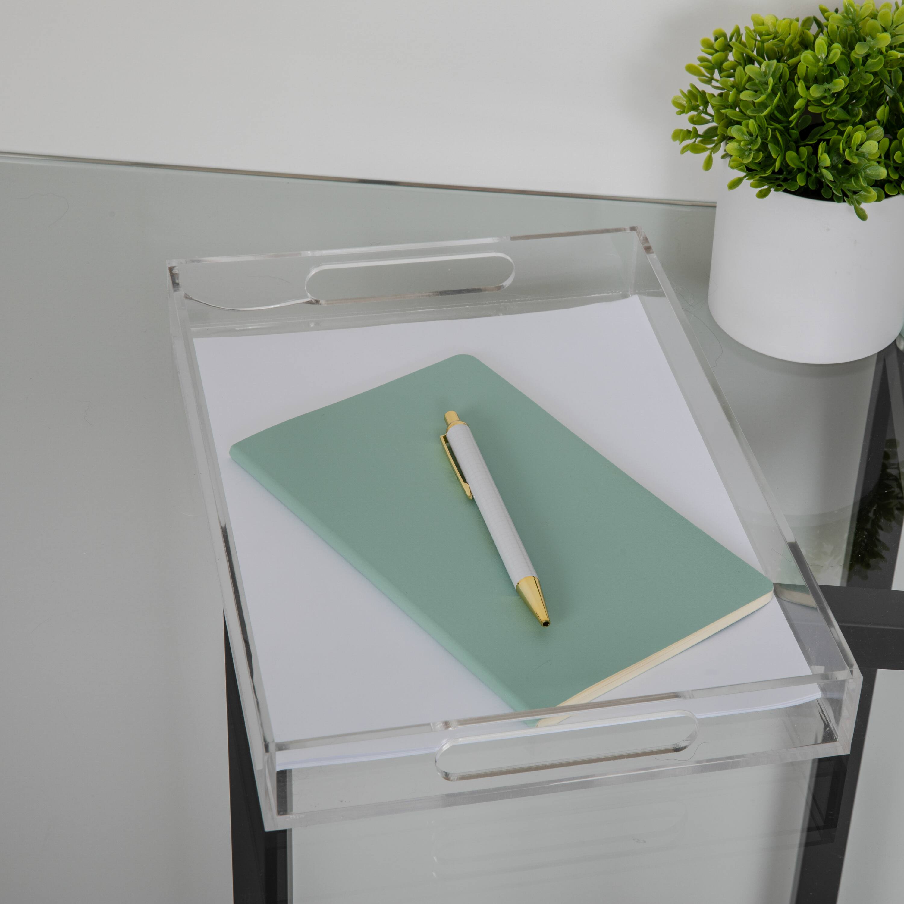 Alt View 14. Martha Stewart - Brody Acrylic Desktop Tray Organizer - Clear.