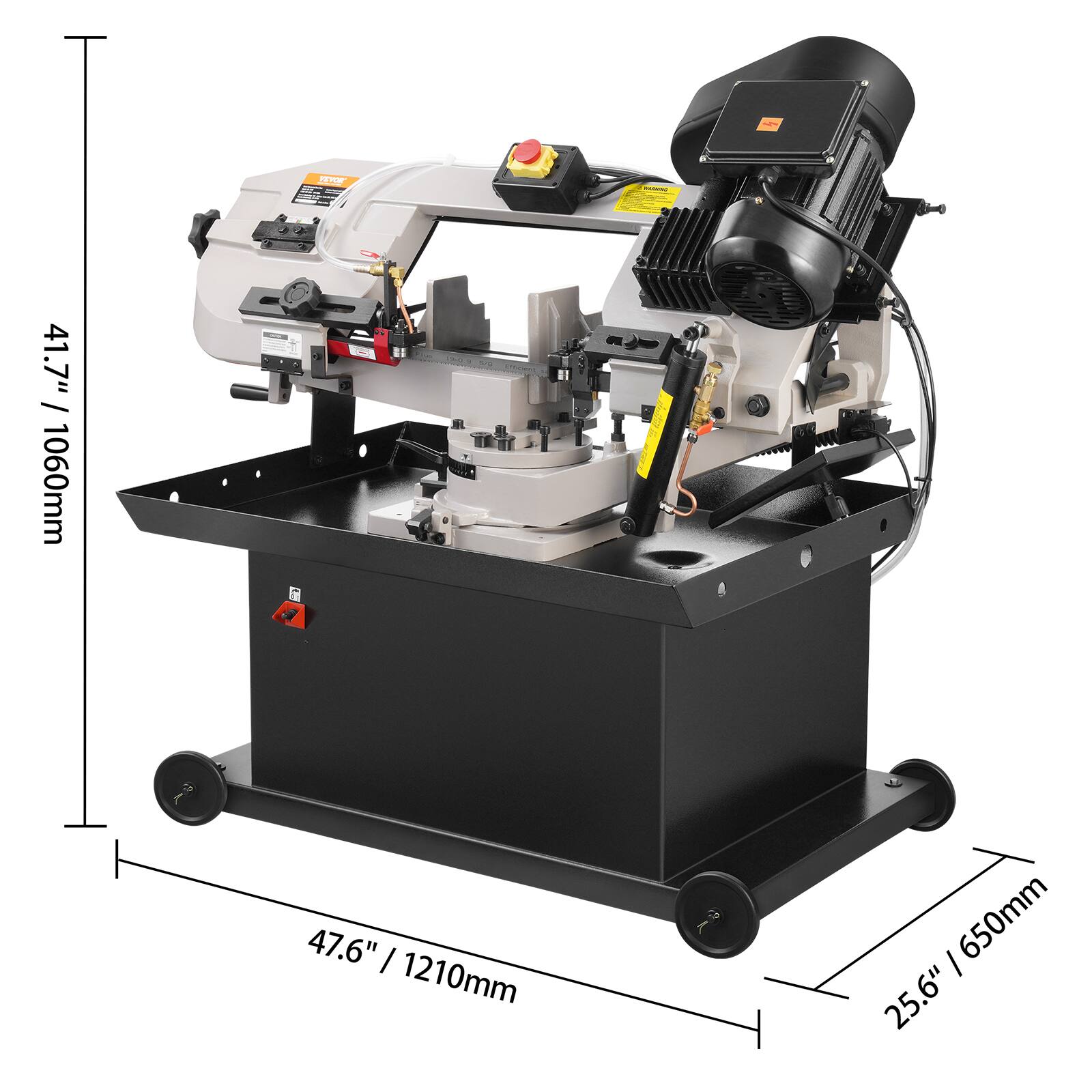 VEVOR

41.7" / 1060mm

47.6" / 1210mm

25.6" / 650mm