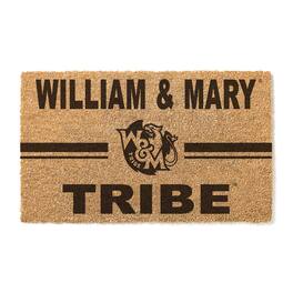 Jardine - William & Mary Tribe 18" x 30" Team Logo Doormat - Brown