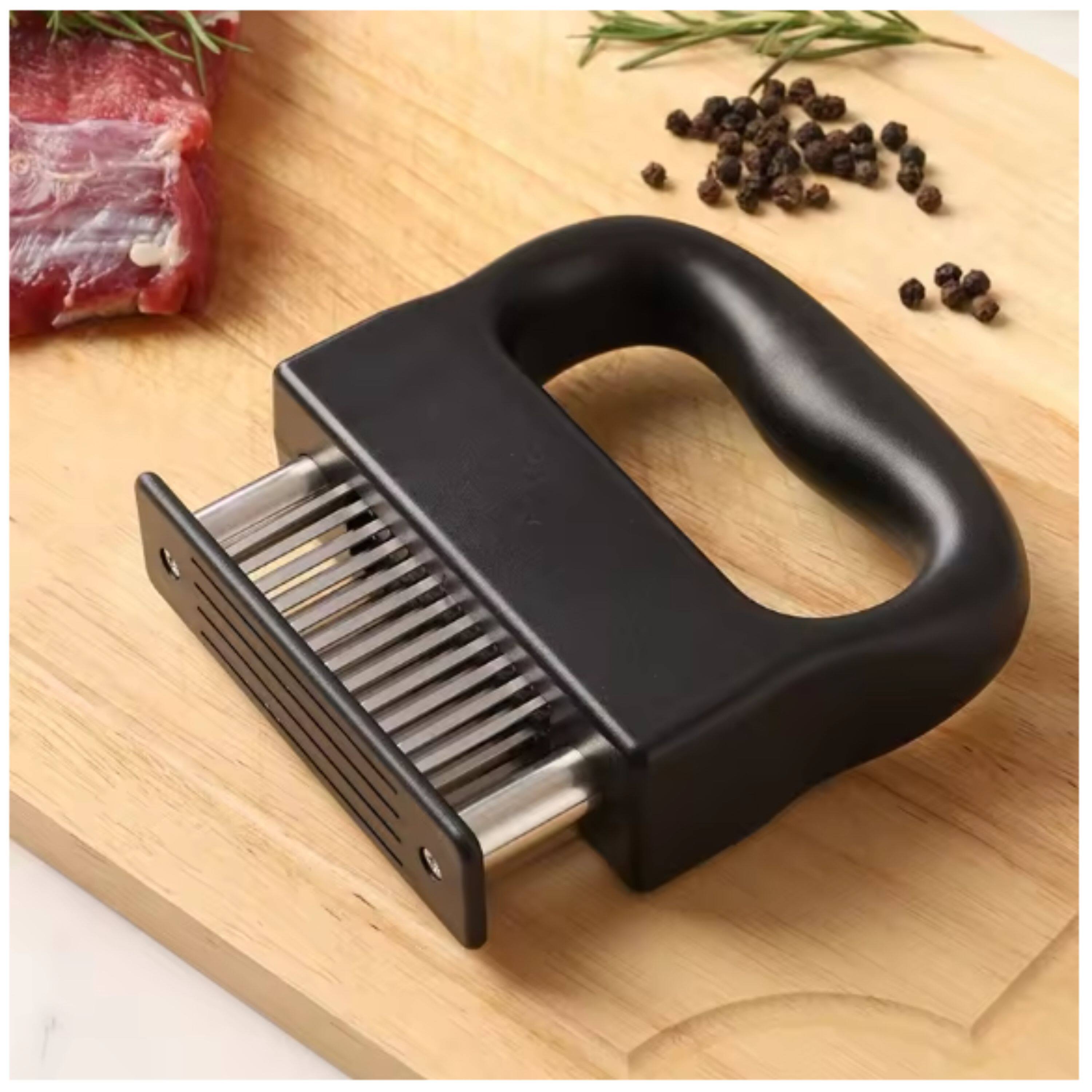 Alt View 2. Kitcheniva - Stainless Steel Meat Tenderizer for Steaks, Chicken, Pork - Sharp Needles to Puncture Meat for Maximum Tenderness and Fl.