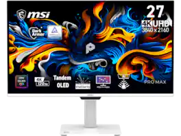 MSI - 27" UHD 4K 120Hz OLED HDR400 USB-C Gaming Monitor with Adjustable Stand - Black