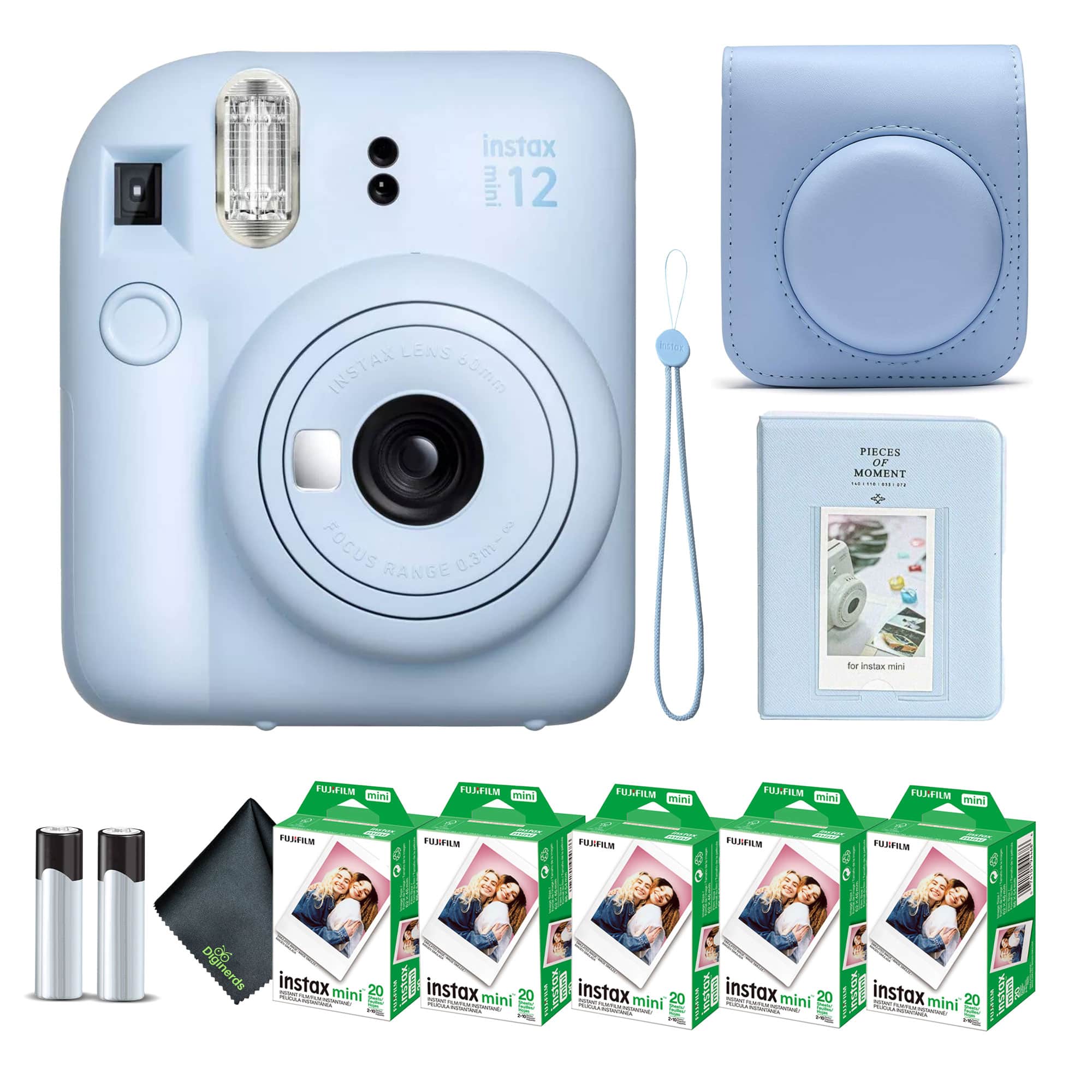 Fujifilm - INSTAX MINI 12 Instant Film Camera with Instant Film - Pastel Blue
