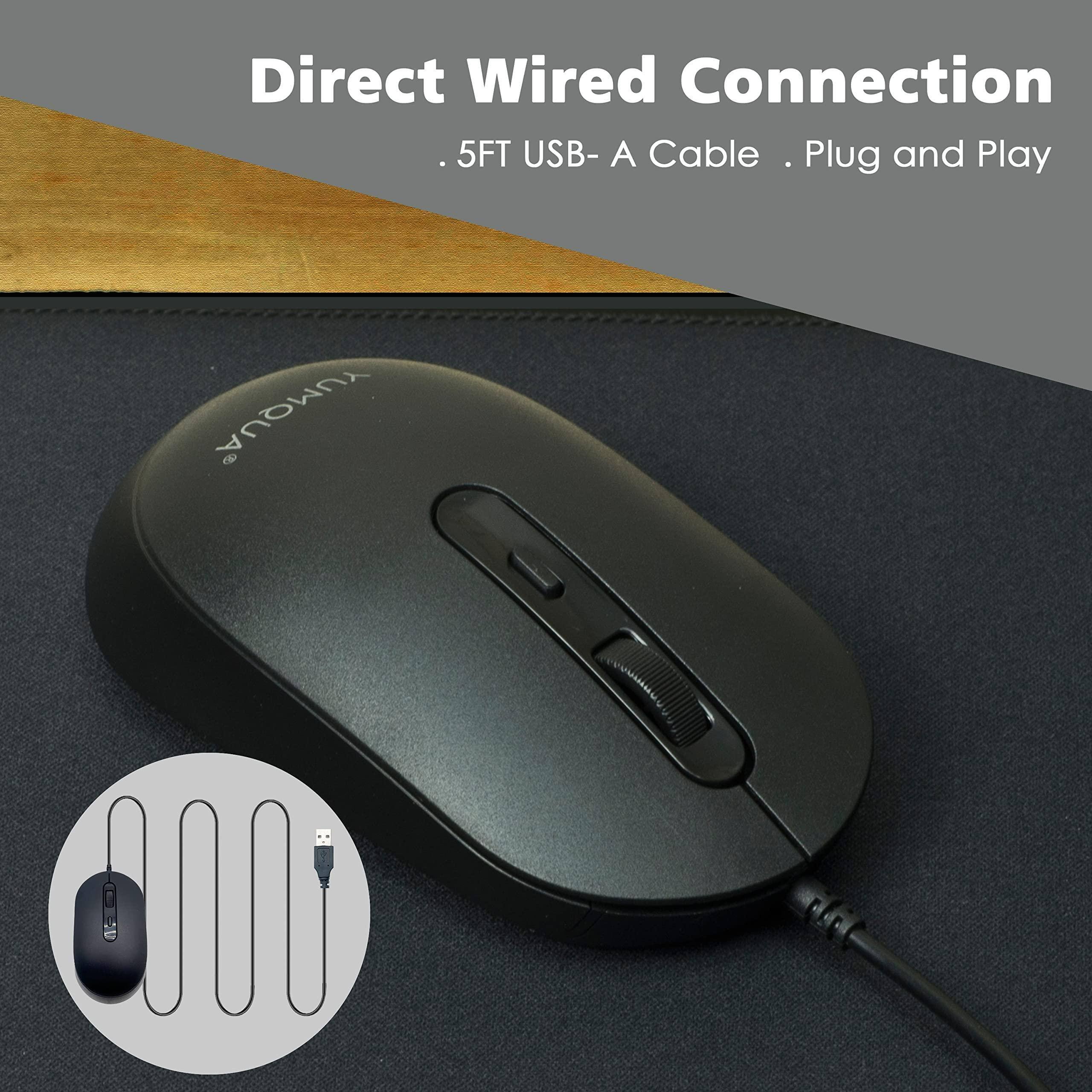 Direct Wired Connection  
.5FT USB-A Cable . Plug and Play