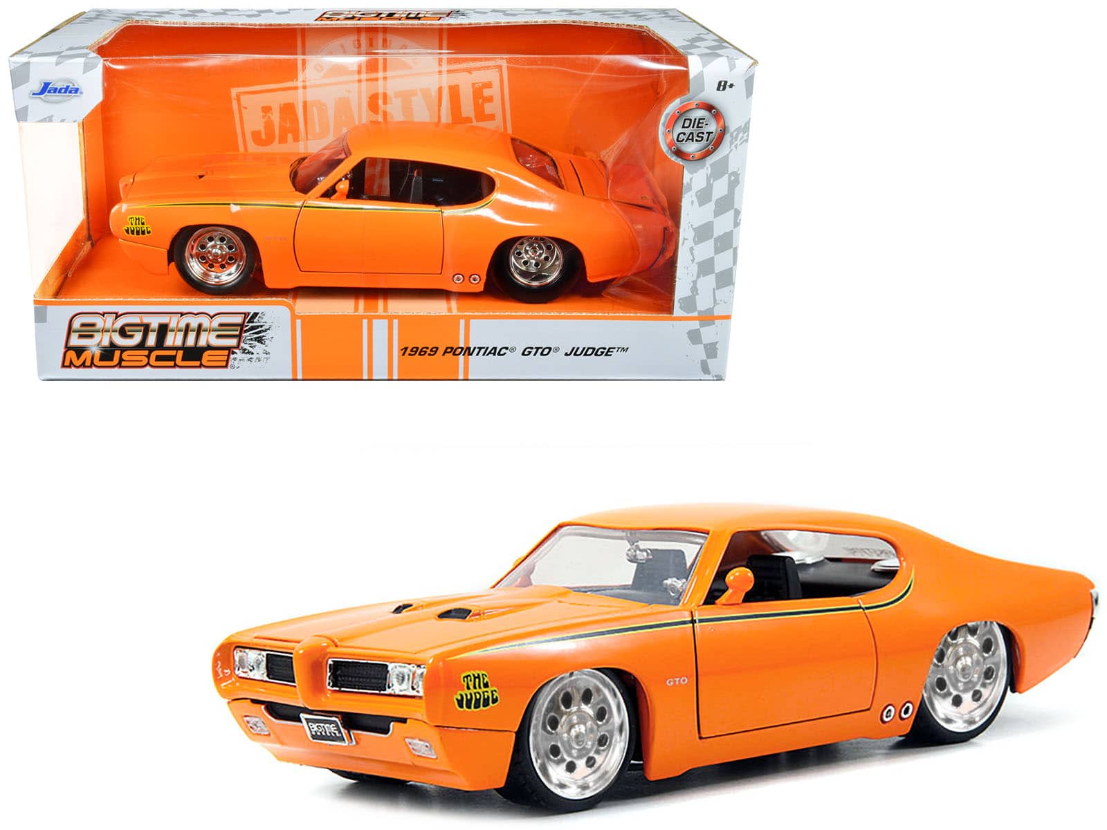 1969 Pontiac GTO Judge Pro Stock Orange 1/24 Diecast Car Model by Jada price history on PriceWatchPro