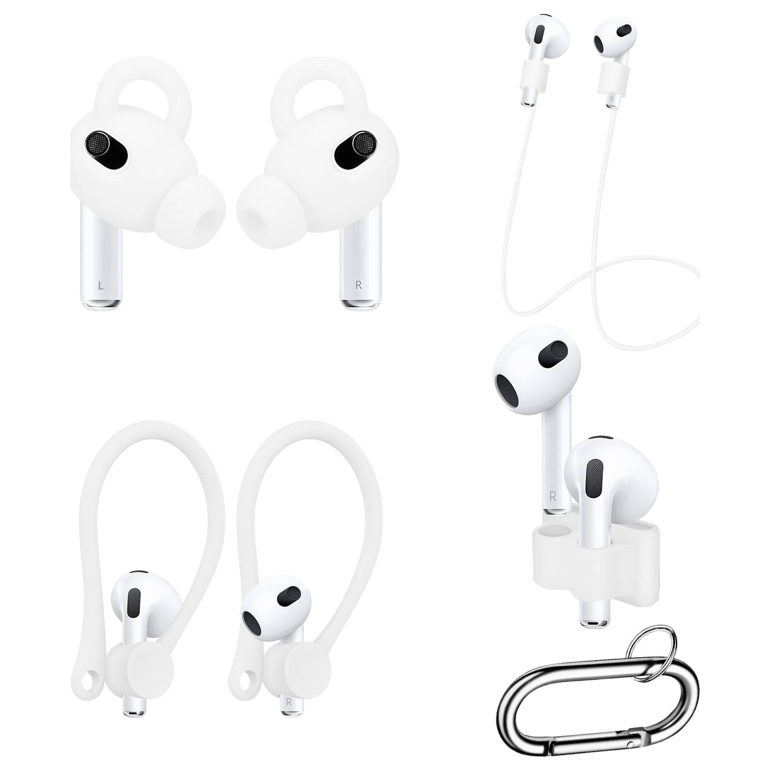 SaharaCase Silicone Accessories Kit for Apple AirPods 3 (3rd Generation)  White HP00100 - Best Buy