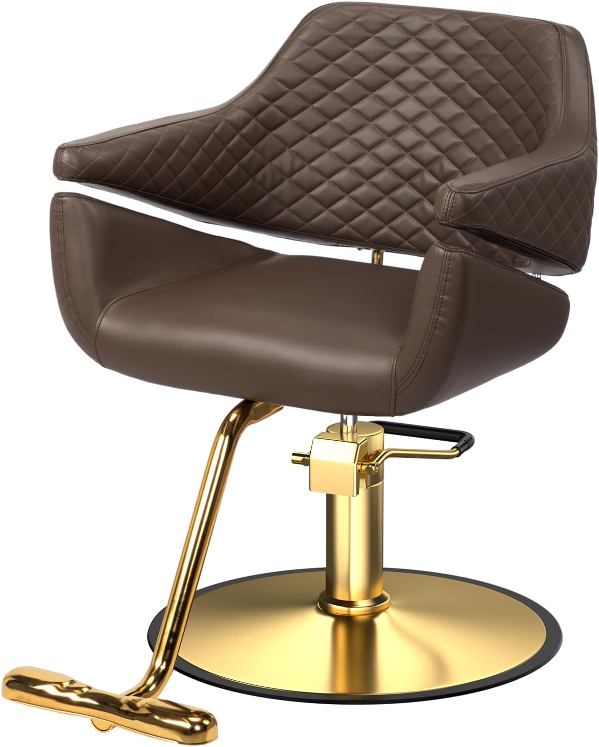 Front. Winado - Barber Chairs Styling Chair Salon Chair with Heavy Duty Hydraulic Pump, Footrest for Barbershop, Hair Stylist, Beauty - Brown.