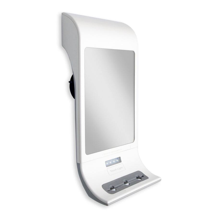 Zadro - Fogless LED Lighted Wall Mounted Shower Mirror with Suction Cups & Stored Squeegee - White
