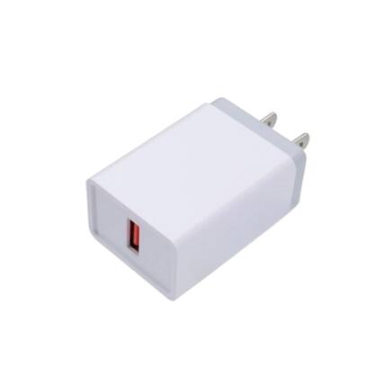 Front. Stock Preferred - 5V 2.4A USB Wall Charger Plug - White.