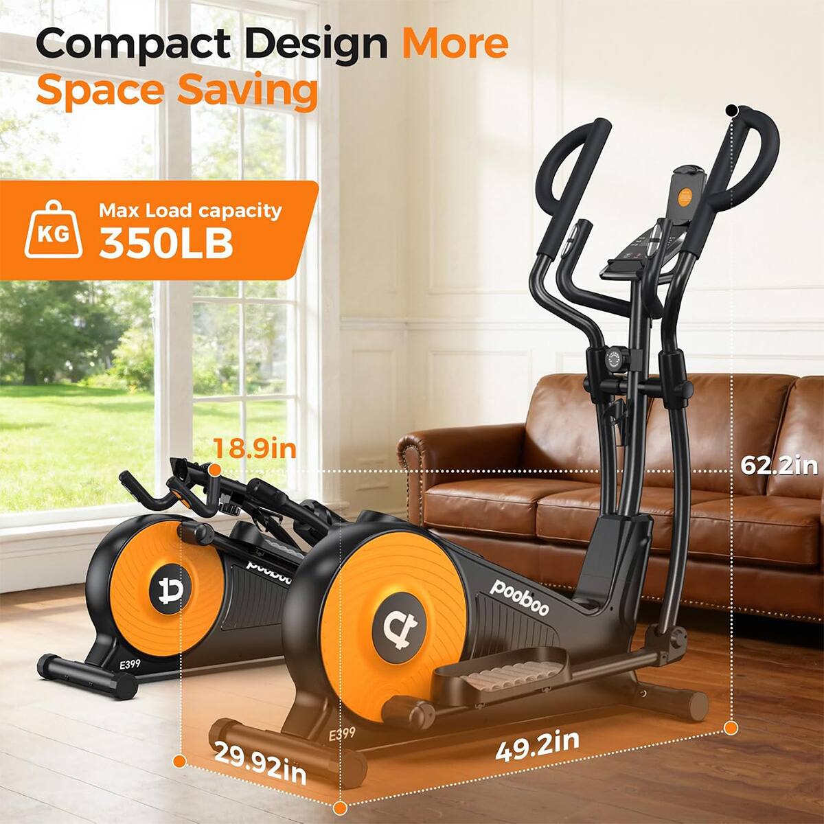 Compact Design More Space Saving  
Max Load capacity KG 350LB  
18.9in  
62.2in  
E399  
49.2in